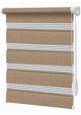 Roleta Dzień Noc Akwarela na wymiar Brązowy