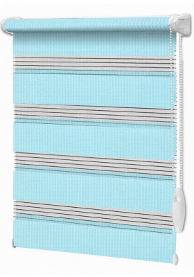 Roleta Dzień Noc Akwarela na wymiar Błękitny