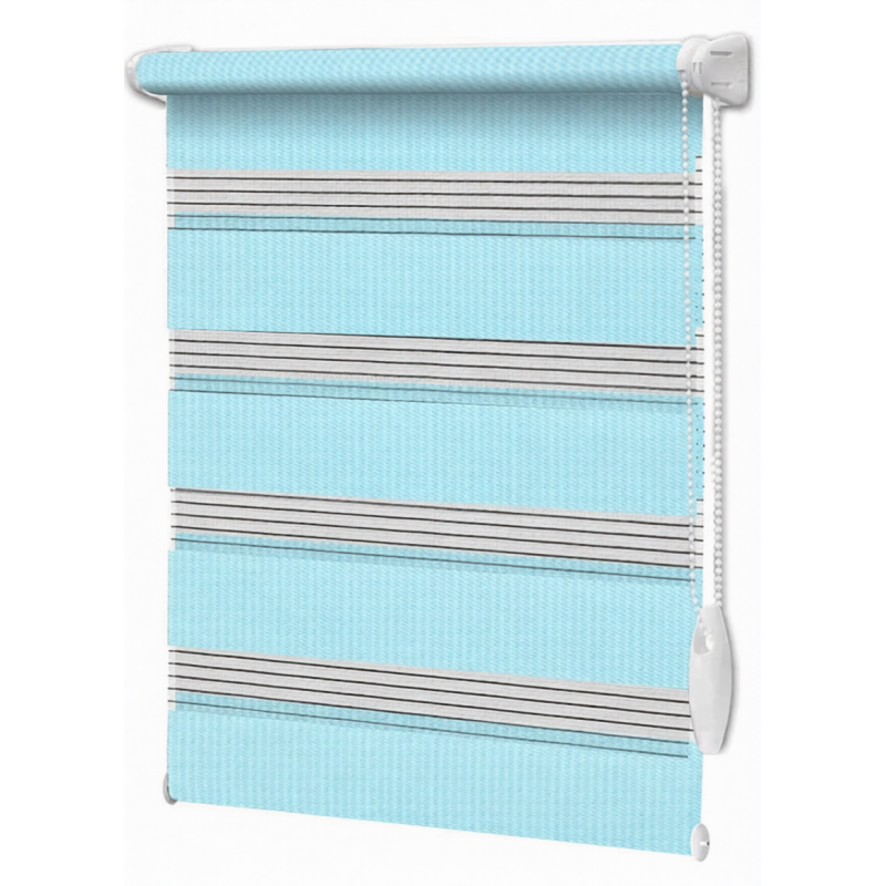 Roleta Dzień Noc Akwarela na wymiar Błękitny