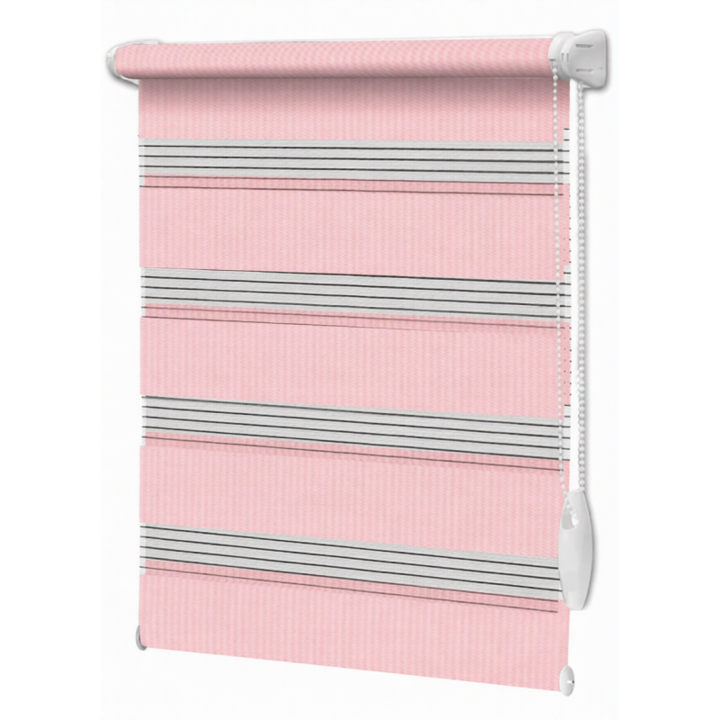 Roleta Dzień Noc Akwarela na wymiar Różowy