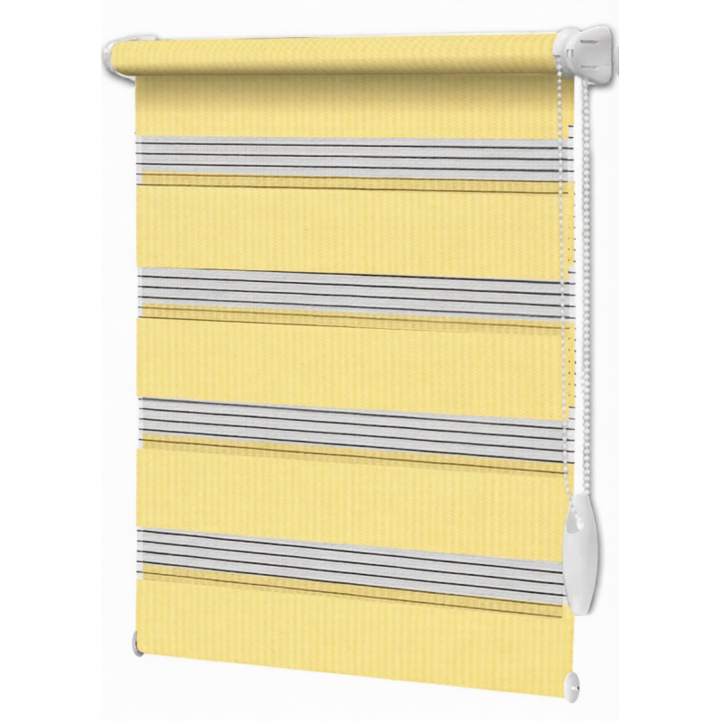 Roleta Dzień Noc Akwarela na wymiar Żółty