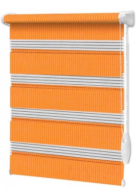 Roleta Dzień Noc Akwarela na wymiar Pomarańczowy