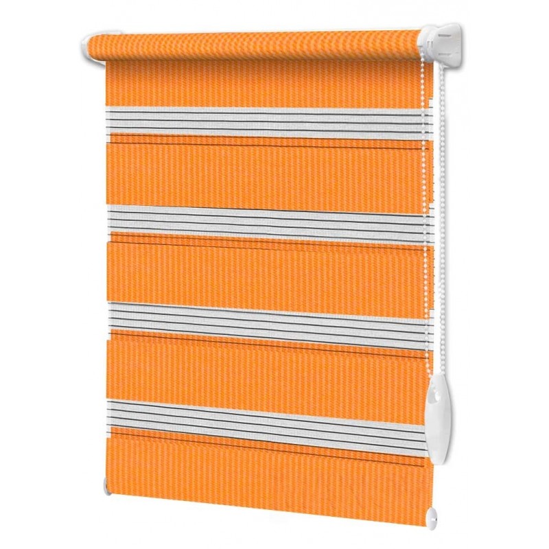 Roleta Dzień Noc Akwarela na wymiar Pomarańczowy