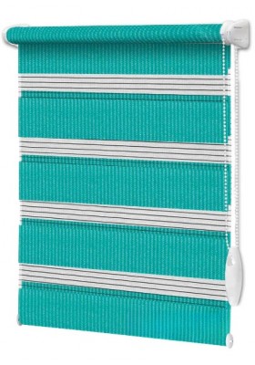 Roleta Dzień Noc Akwarela na wymiar Turkusowy