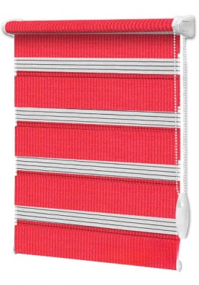 Roleta Dzień Noc Akwarela na wymiar Czerwony