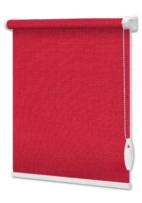 Materiałowe rolety LEN na wymiar Czerwony