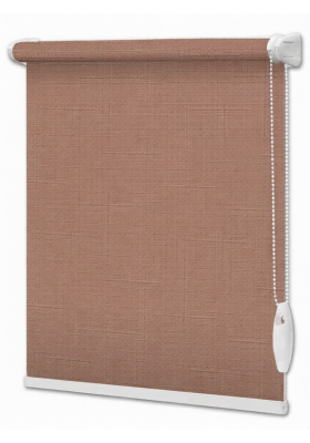 Materiałowe rolety LEN na wymiar Brązowy
