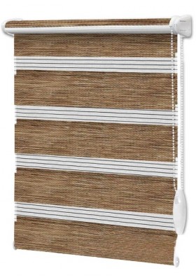 Roleta Dzień Noc Imagine na wymiar Brązowy