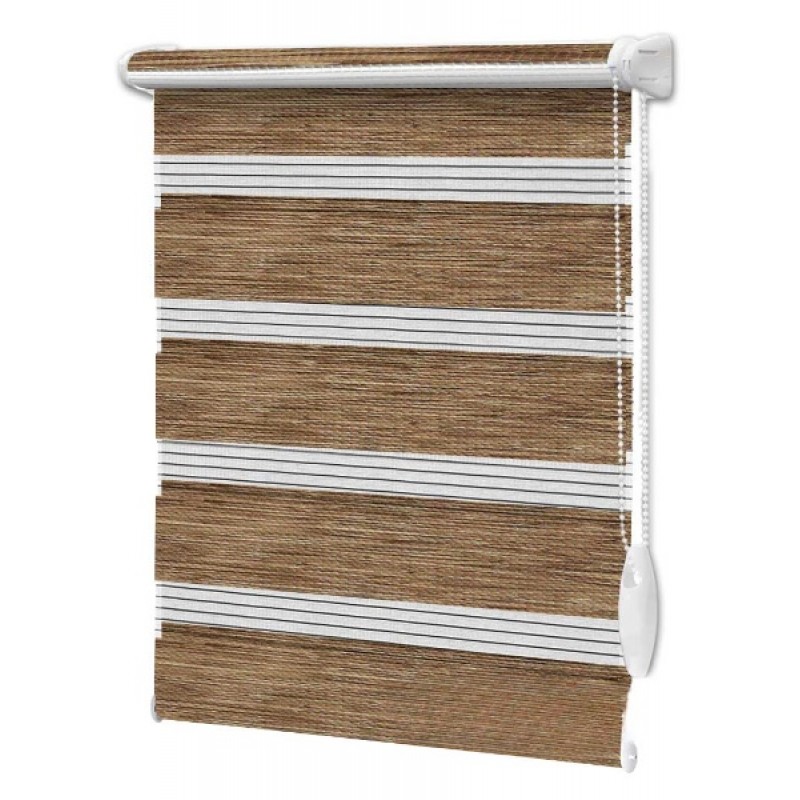 Roleta Dzień Noc Imagine na wymiar Brązowy