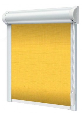 Materiałowe rolety w kasecie Len na wymiar Złoty