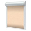 Materiałowe rolety w kasecie Len na wymiar Beżowy