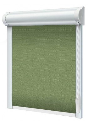 Materiałowe rolety w kasecie Len na wymiar Khaki