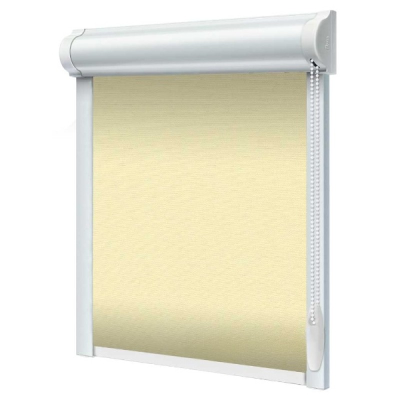 Rolety zaciemniające w kasecie Umbra na wymiar Waniliowy