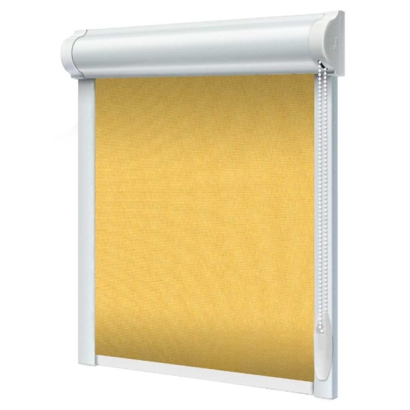 Rolety zaciemniające w kasecie Umbra na wymiar Żółty